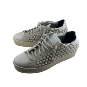 P448 Thea leather and wool Sneakers Gray White Size 43